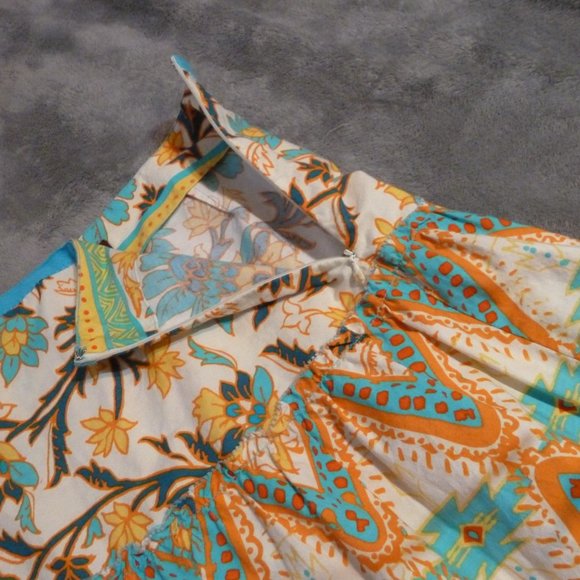 Summer Pretty Colorful Tiered Skirt  w/ zipper - Picture 5 of 6